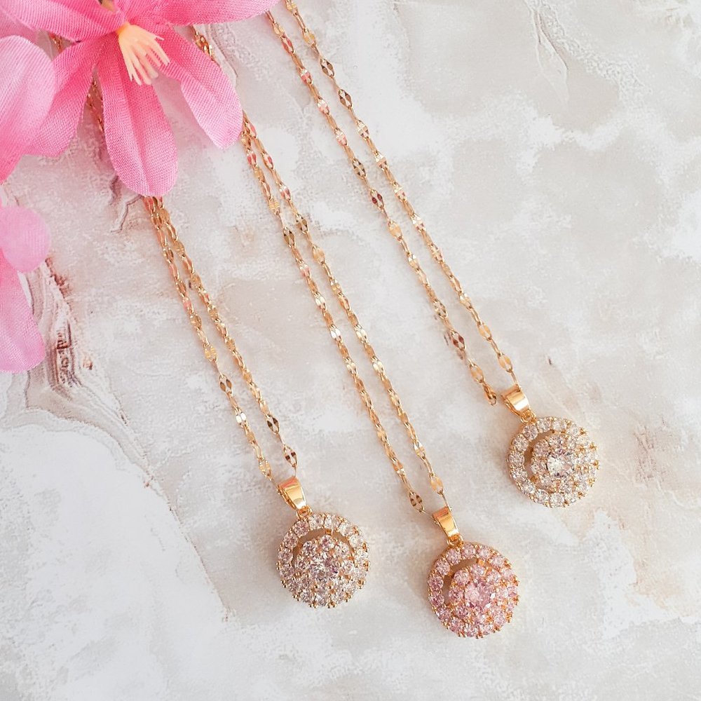 Elegant Diamond Zircon Necklace